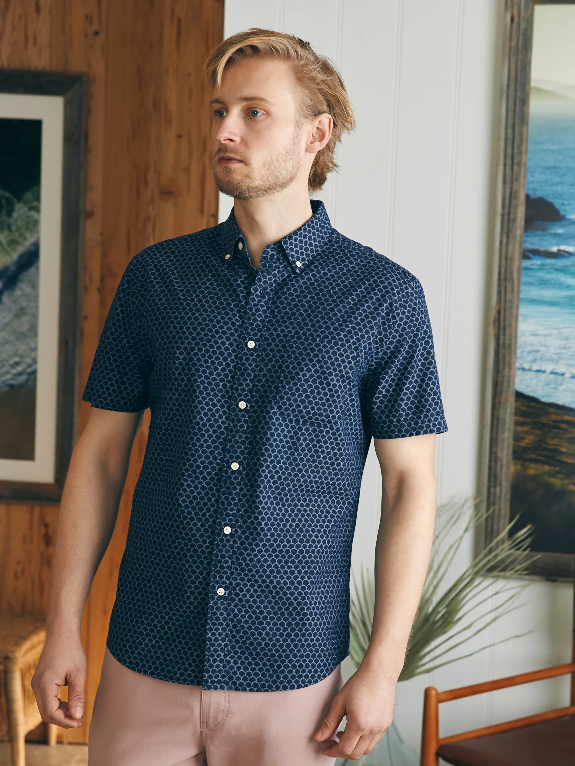 Faherty Brand Shirts*Short-Sleeve Stretch Playa Shirt (Tall) -