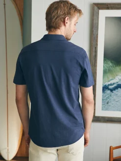 Faherty Brand Shirts*Short-Sleeve Sunwashed Knit Shirt (Single Pocket) -