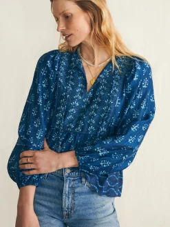 Women Faherty Brand Shirts & Tops*Silk Blend Solstice Top -