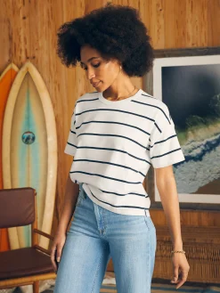 Women Faherty Brand T-Shirts*Sport Jersey Short-Sleeve Tee -
