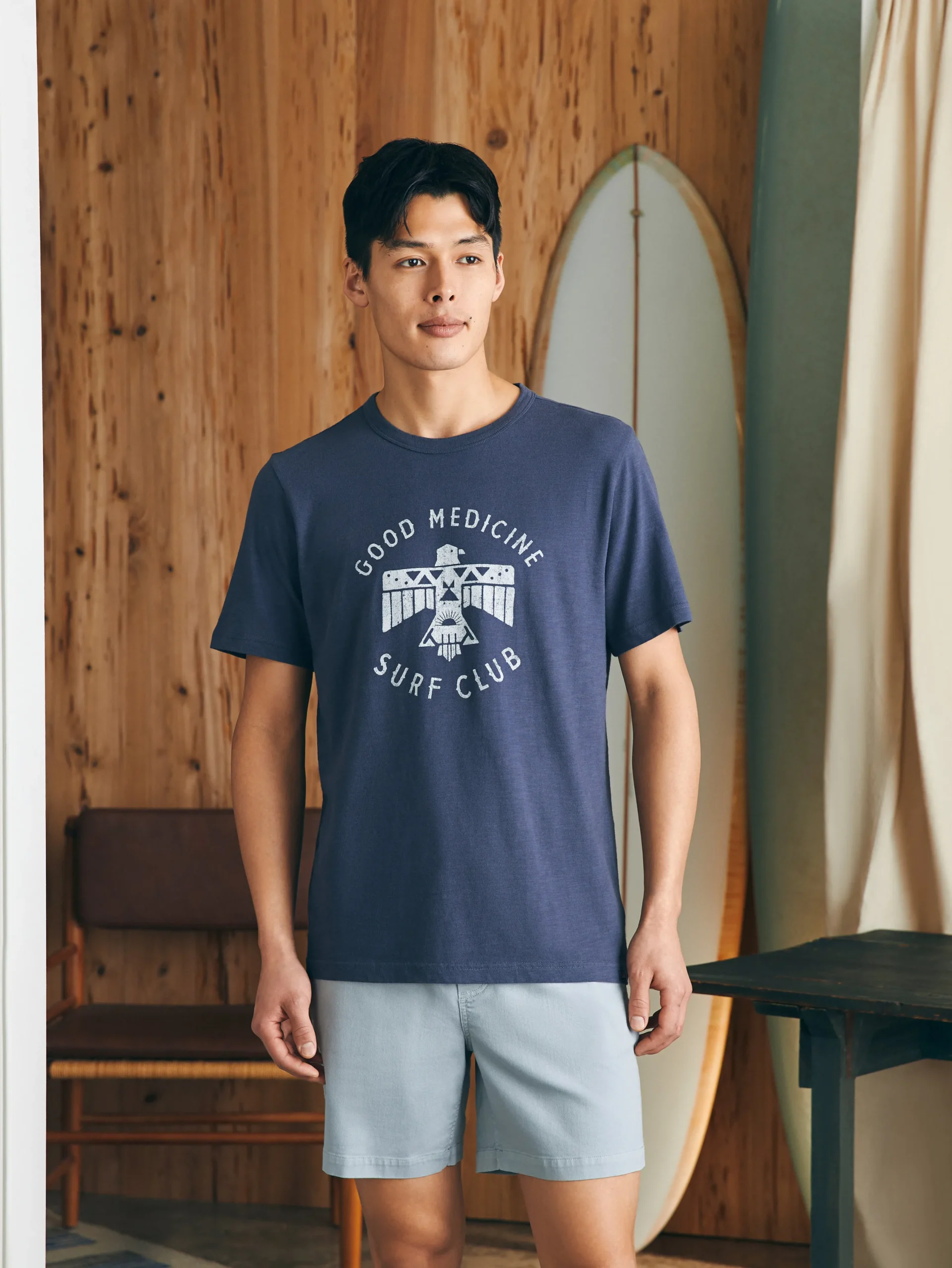 Faherty Brand T-Shirts & Henleys*Steven Paul Judd Good Medicine Surf Club Tee -