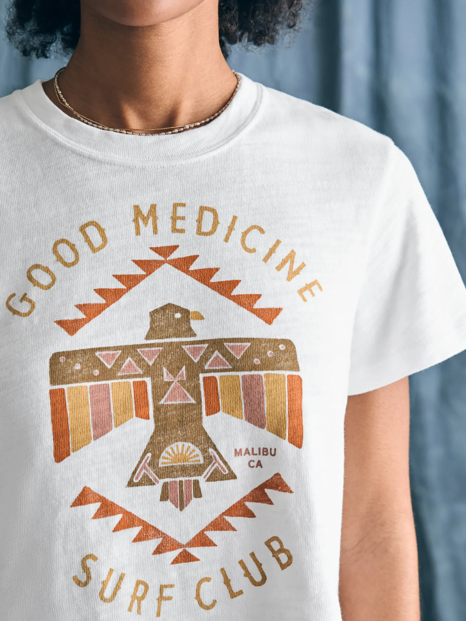 Women Faherty Brand T-Shirts*Steven Paul Judd Good Medicine Sunwashed Slub Tee -