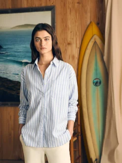 Women Faherty Brand Shirts & Tops*Stretch Oxford Relaxed Shirt -
