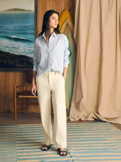 Women Faherty Brand Shirts & Tops*Stretch Oxford Relaxed Shirt -
