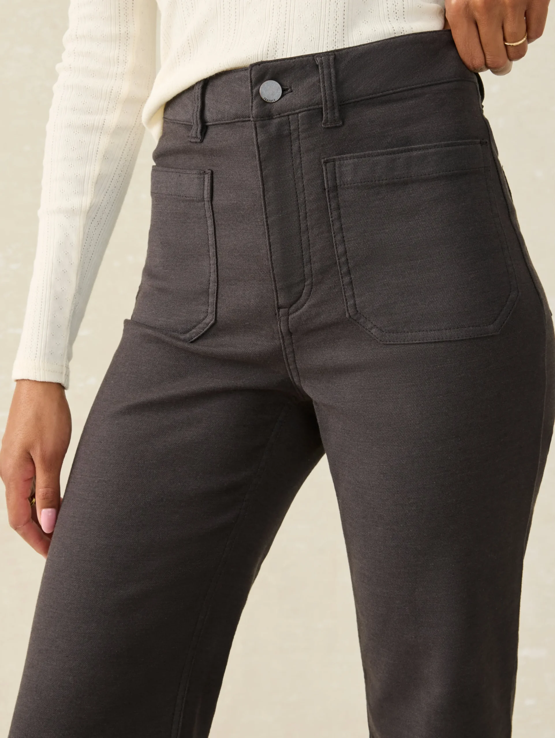 Women Faherty Brand Pants*Stretch Terry Patch Pocket Pant -