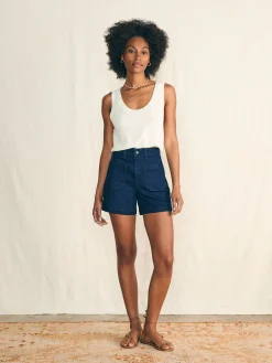 Women Faherty Brand Shorts & Skirts*Stretch Terry Patch Pocket Short -