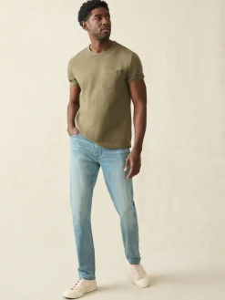 Faherty Brand Pants*Stretch Terry 5-Pocket Athletic Fit Pant -