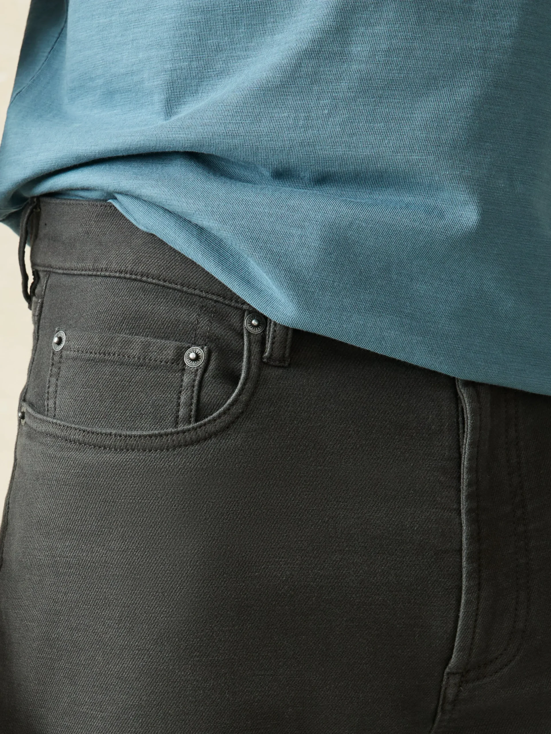 Faherty Brand Pants*Stretch Terry 5-Pocket Athletic Fit Pant -