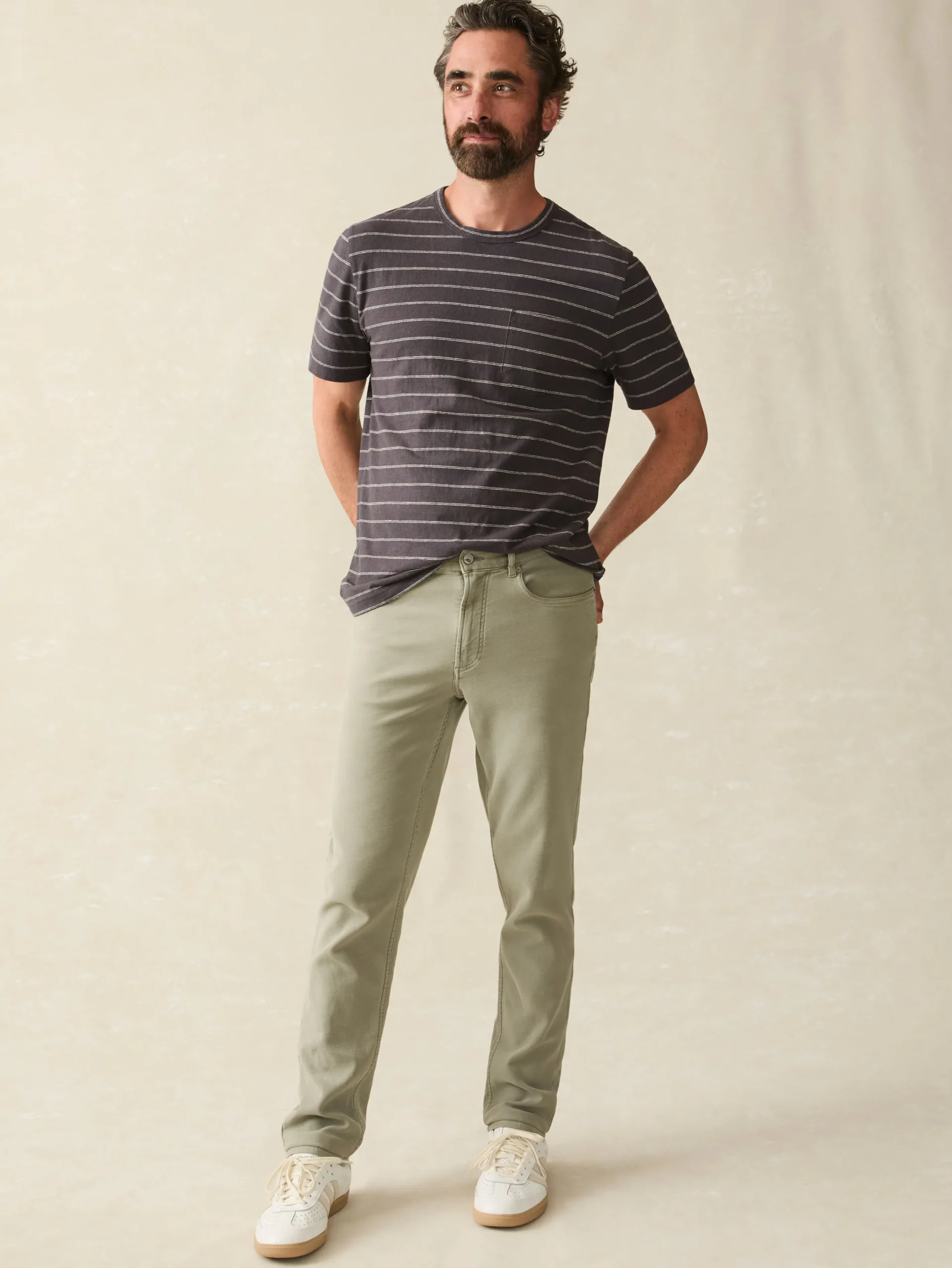 Faherty Brand Pants*Stretch Terry 5-Pocket Pant -