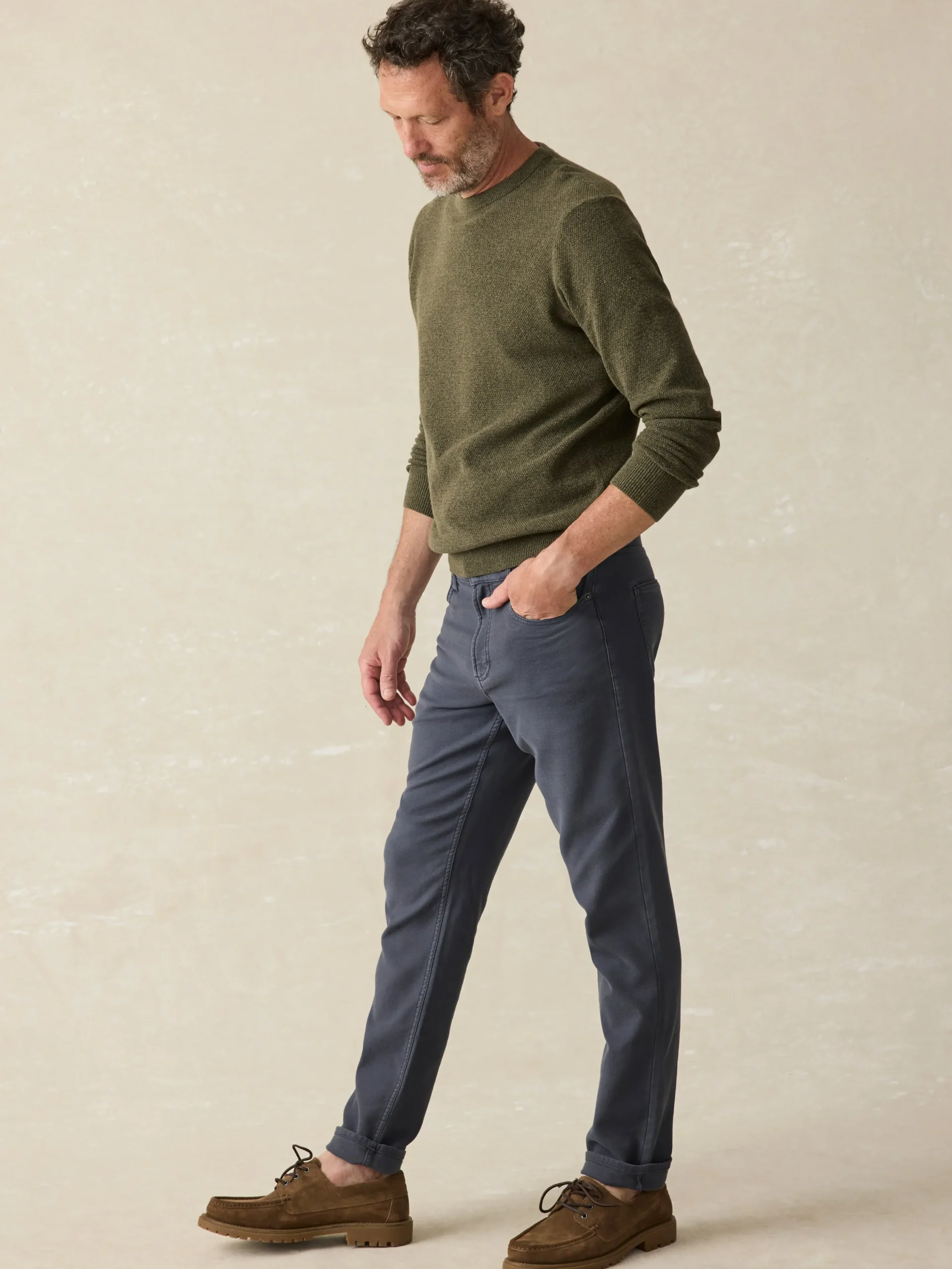 Faherty Brand Pants*Stretch Terry 5-Pocket Pant -