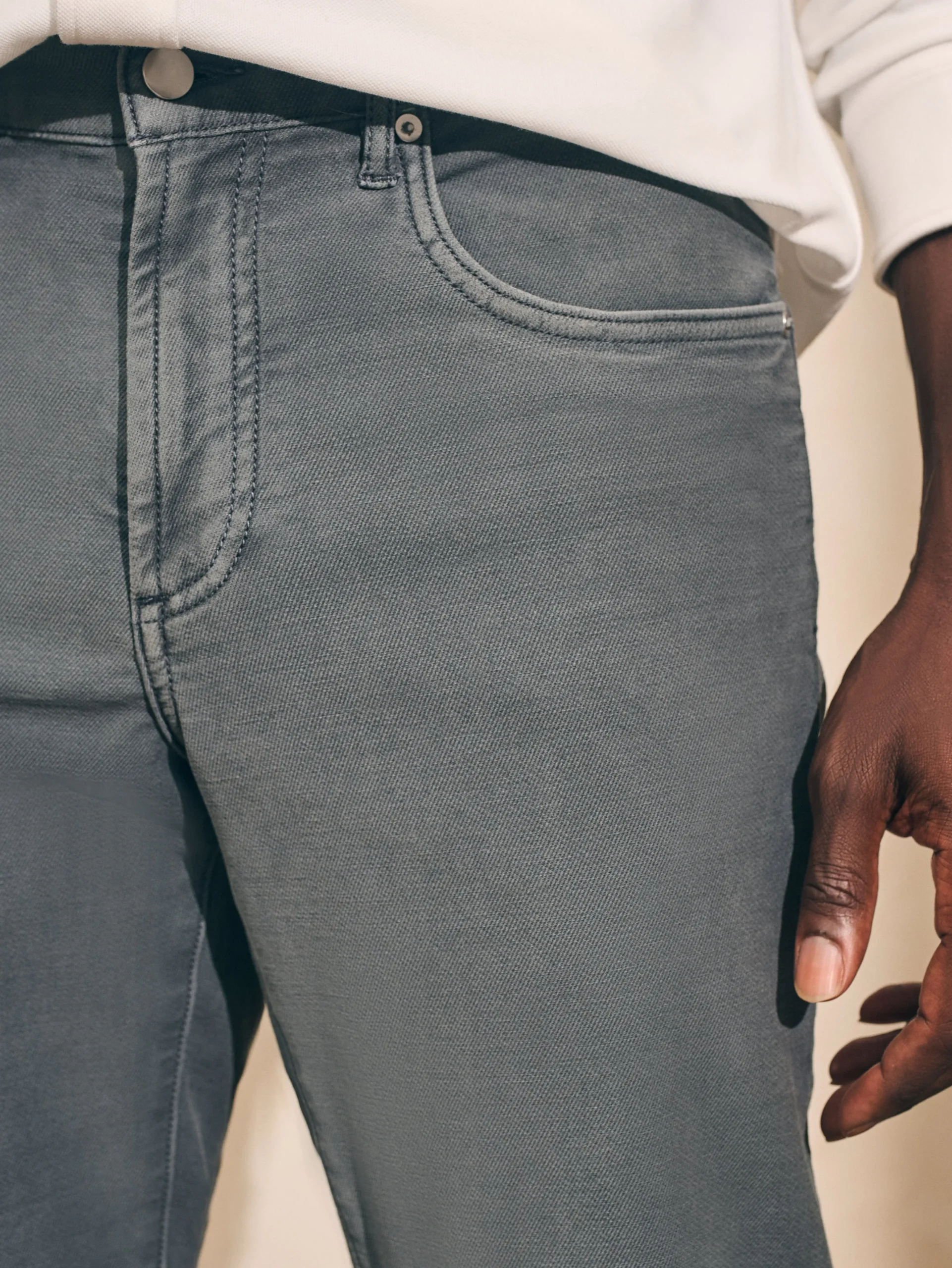 Faherty Brand Pants*Stretch Terry 5-Pocket Pant -