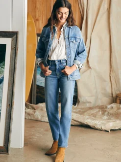 Women Faherty Brand Blazers & Outerwear*Stretch Terry Trucker Jacket -