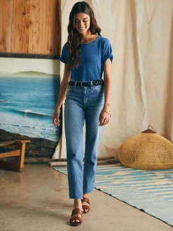 Women Faherty Brand T-Shirts*Sunwashed Crew Tee -