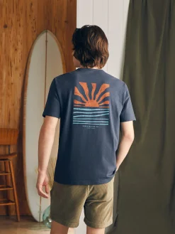 Faherty Brand T-Shirts & Henleys*Sunwashed Graphic Tee -