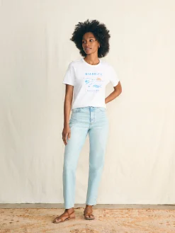 Women Faherty Brand T-Shirts*Sunwashed Slub Graphic Tee -