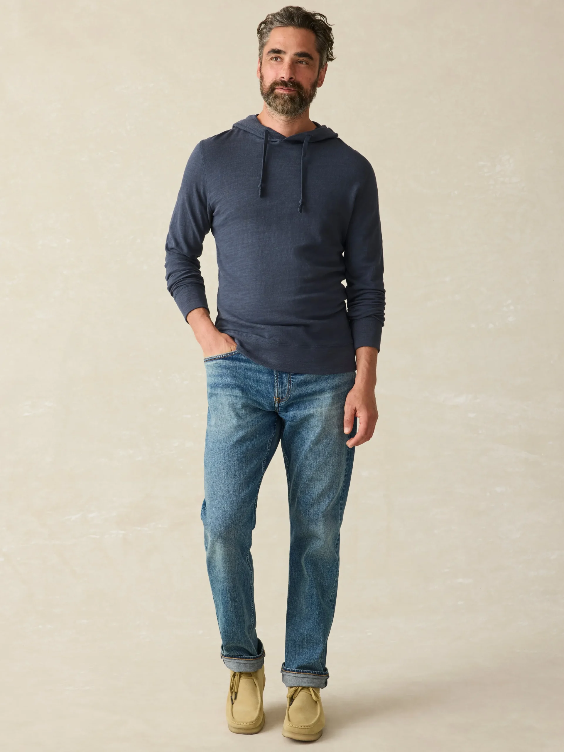 Faherty Brand Hoodies & Sweatshirts|Lounge*Sunwashed Slub Hoodie (Tall) -