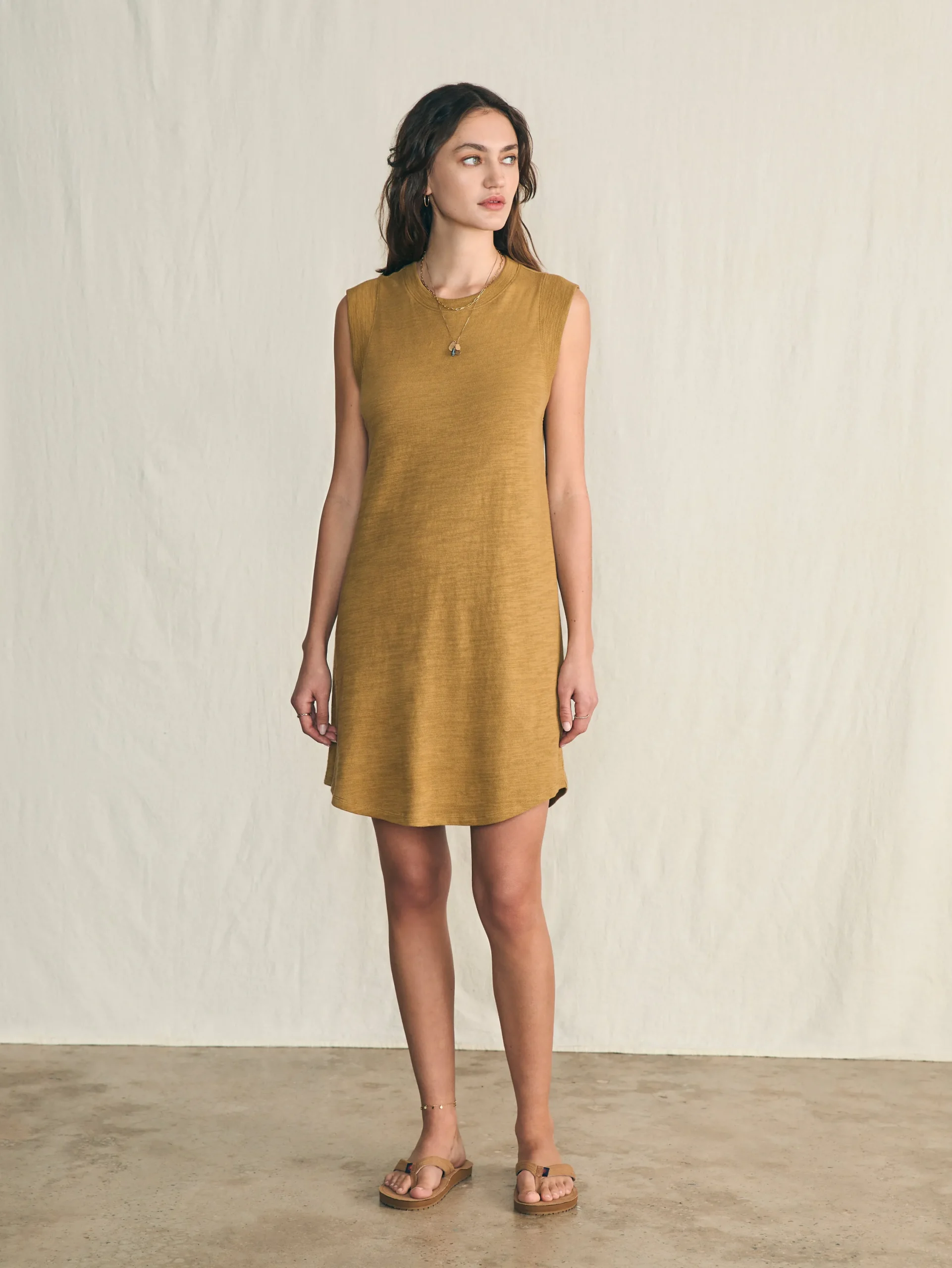 Women Faherty Brand Dresses*Sunwashed Slub Muscle Dress -