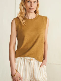 Women Faherty Brand T-Shirts*Sunwashed Slub Muscle Tank -