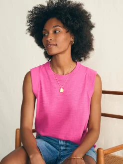 Women Faherty Brand T-Shirts*Sunwashed Slub Muscle Tank -