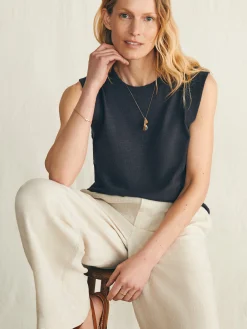 Women Faherty Brand T-Shirts*Sunwashed Slub Muscle Tank -
