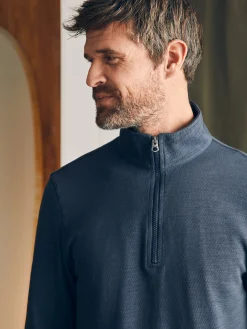 Faherty Brand Hoodies & Sweatshirts|Lounge*Sunwashed Slub Quarter Zip (Tall) -