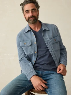 Faherty Brand T-Shirts & Henleys*Sunwashed V-Neck Tee -