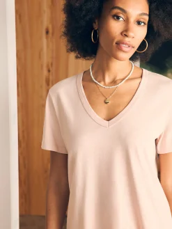 Women Faherty Brand T-Shirts*Sunwashed V-Neck Tee -