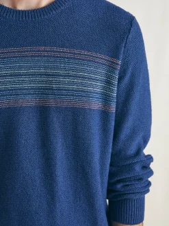 Faherty Brand Sweaters*Surf Stripe Crew Sweater -