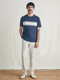 Faherty Brand T-Shirts & Henleys*Surf Stripe Sunwashed Pocket Tee -