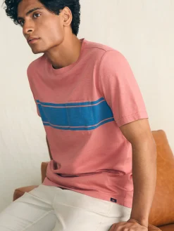 Faherty Brand T-Shirts & Henleys*Surf Stripe Sunwashed Pocket Tee -