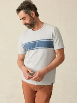 Faherty Brand T-Shirts & Henleys*Surf Stripe Sunwashed Pocket Tee -