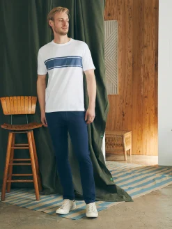 Faherty Brand T-Shirts & Henleys*Surf Stripe Sunwashed Pocket Tee -