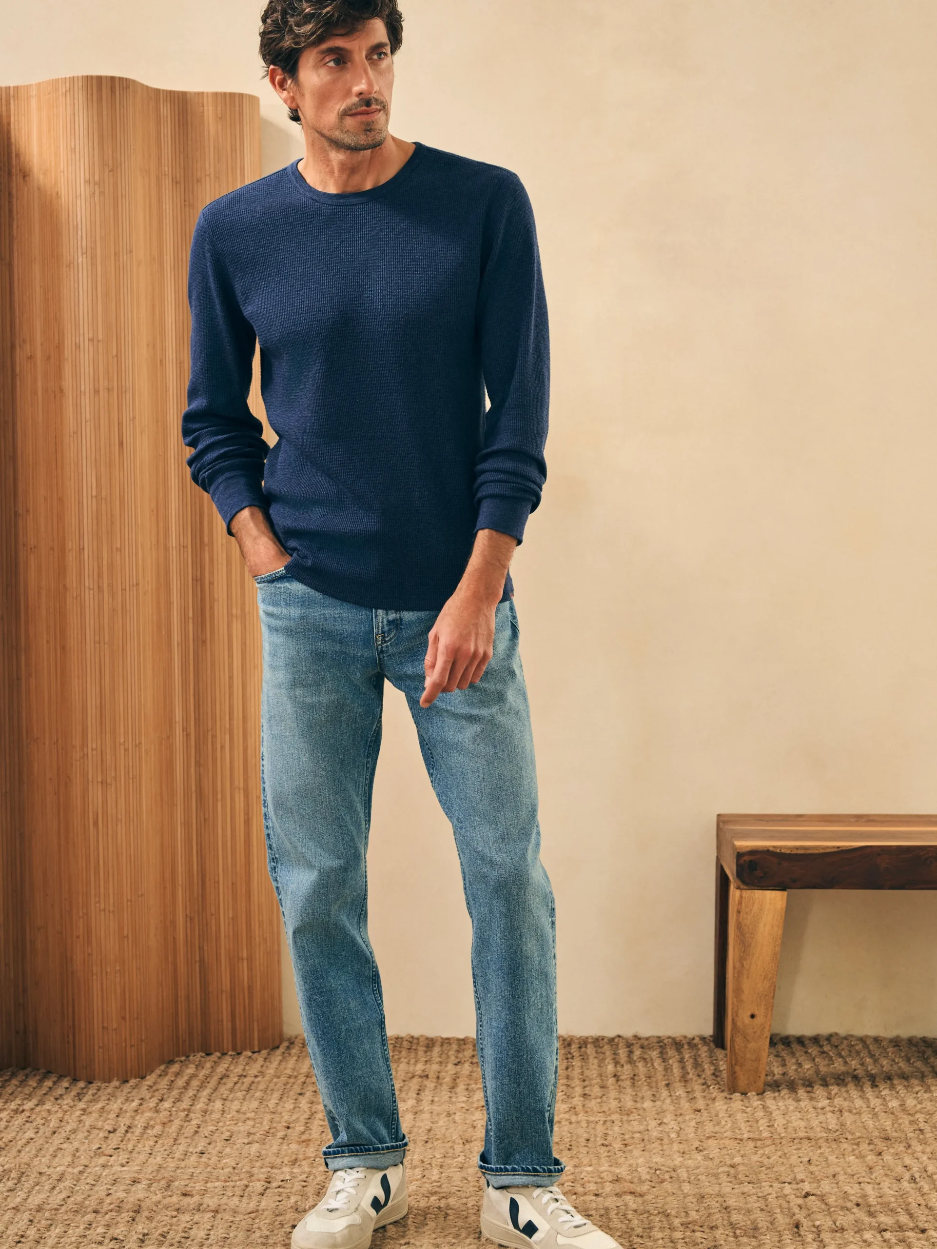 Faherty Brand T-Shirts & Henleys*Surplus Waffle Crew -