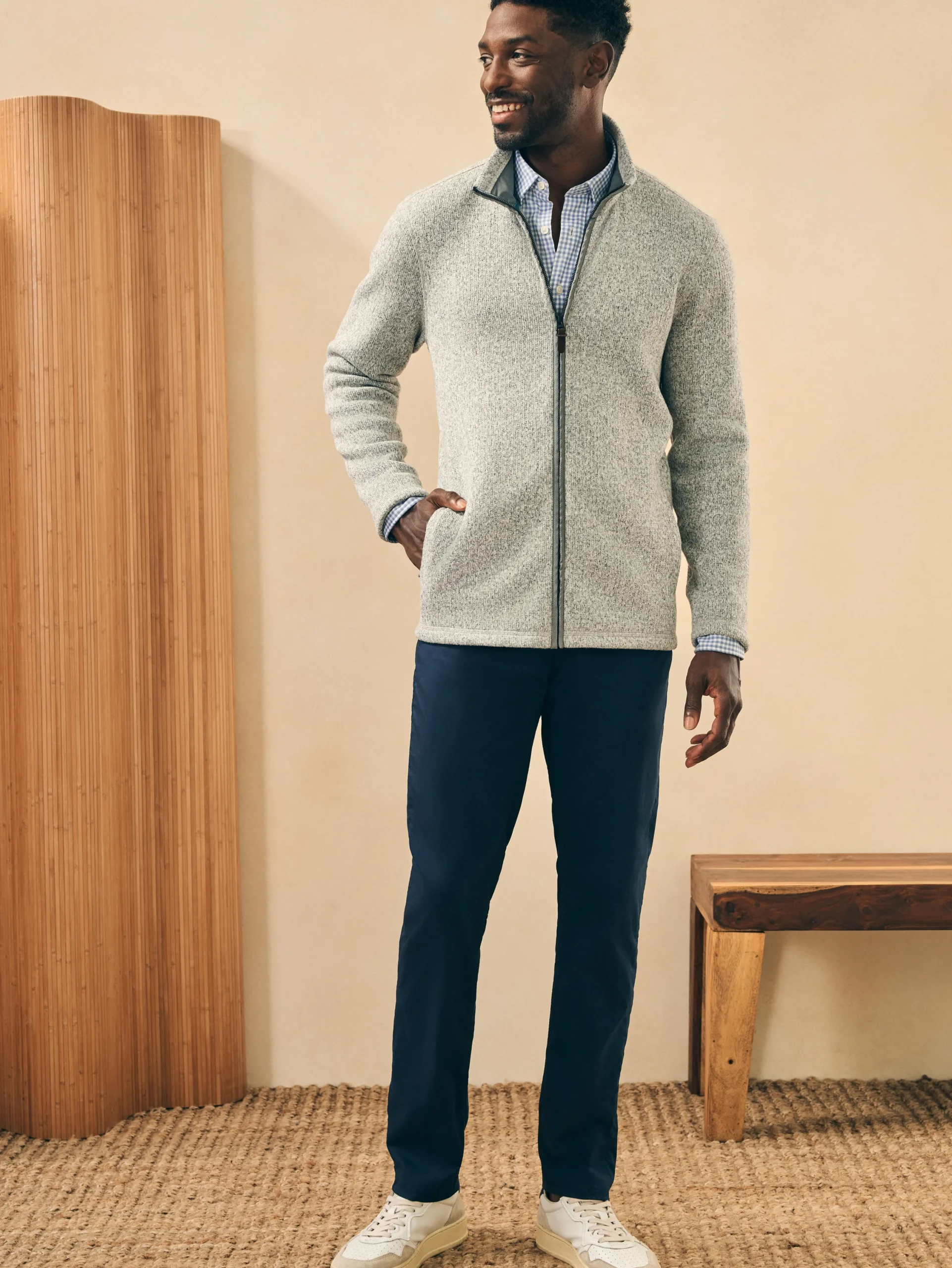 Faherty Brand Sweaters|Hoodies & Sweatshirts*Sweater Fleece Full Zip -