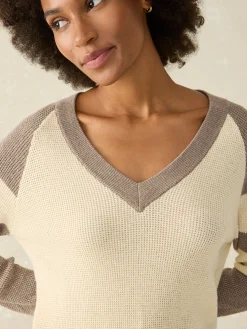 Women Faherty Brand Sweaters*Throwback V-Neck -