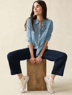 Women Faherty Brand Shirts & Tops*Tried & True Chambray Shirt -