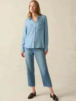 Women Faherty Brand Shirts & Tops*Tried & True Chambray Shirt -