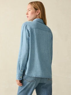 Women Faherty Brand Shirts & Tops*Tried & True Chambray Shirt -
