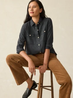 Women Faherty Brand Shirts & Tops*Tried & True Chambray Shirt -