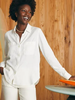 Women Faherty Brand Shirts & Tops*Tried & True Chambray Shirt -