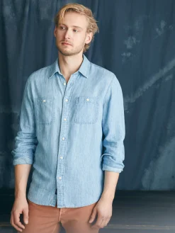 Faherty Brand Shirts*Tried & True Chambray Workshirt -